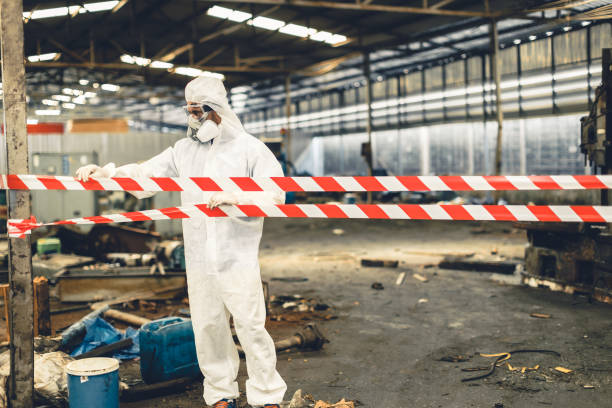 Professional Biohazard technician working in Waukau, WI